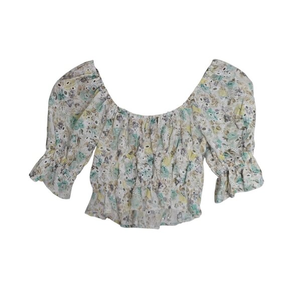 Women's - MINKPINK Irwin Eyelet Floral Top, Size Small - Picture 7 of 7